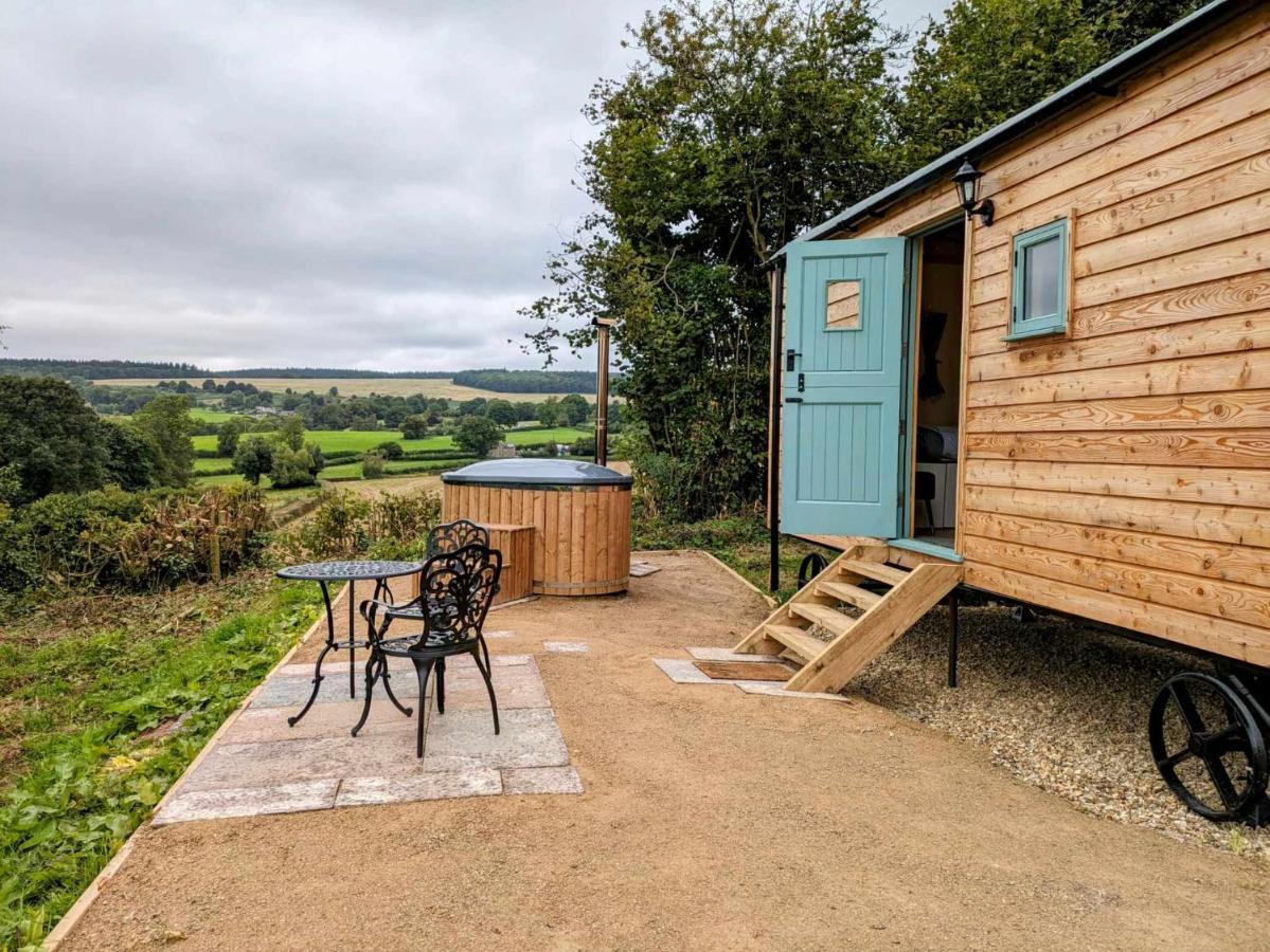 Romantic Nature Retreat, Luxury Glamping & Stargazing Views - Dragonfly Shepherd Hut Yarpole المظهر الخارجي الصورة