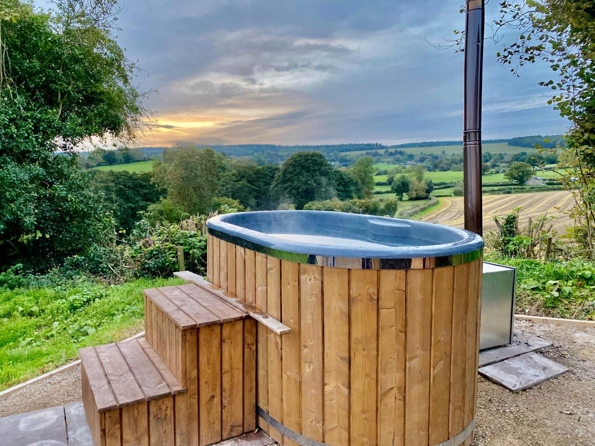 Romantic Nature Retreat, Luxury Glamping & Stargazing Views - Dragonfly Shepherd Hut Yarpole المظهر الخارجي الصورة